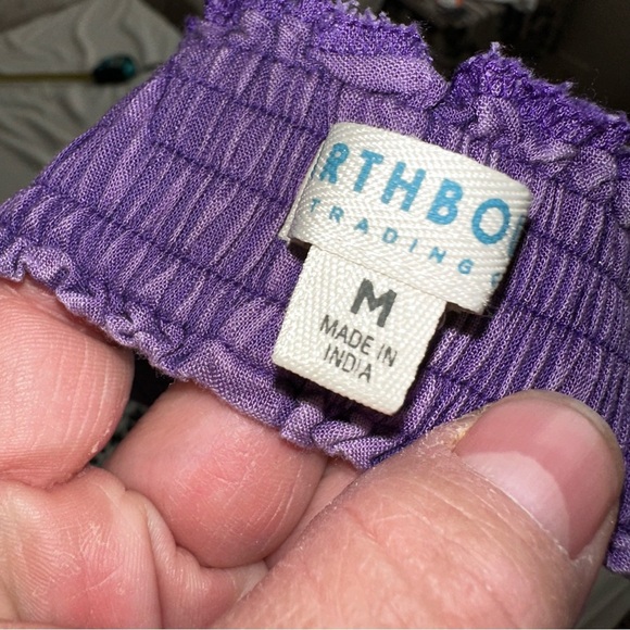 Purple Halter cotton boho Top - Picture 4 of 4